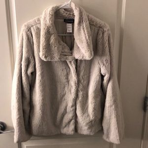 Patagonia fleece furry zip up jacket